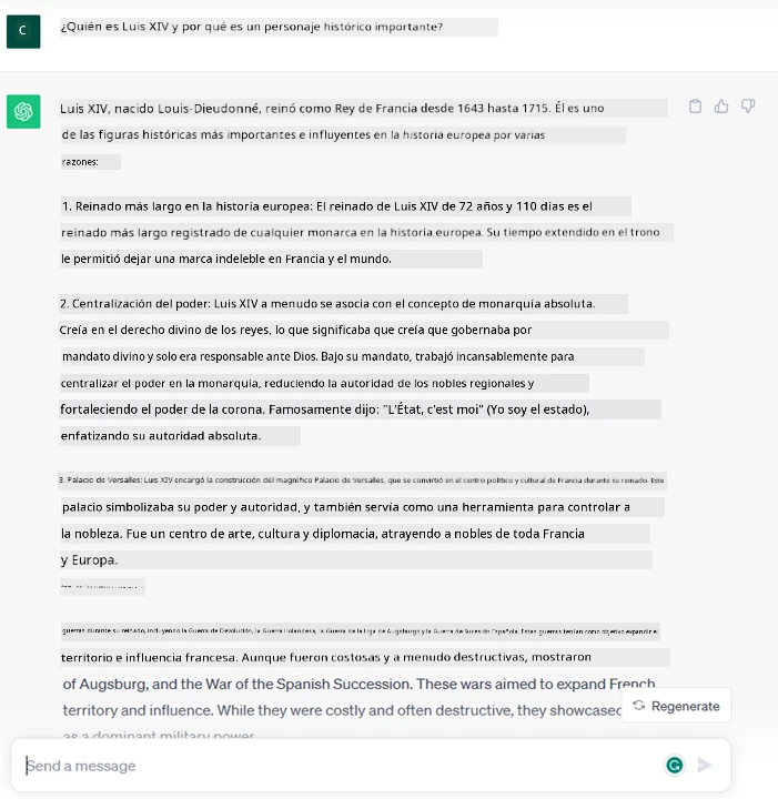 Ejemplo de conversación