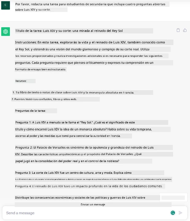 Ejemplo de escritura creativa